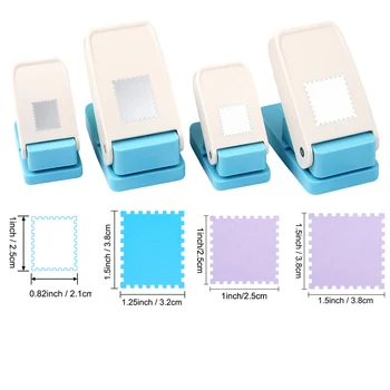 Rectangular Postage Stamp Punches Lever Action Puncher for Paper Crafting Scrapbooking DIY Projects Arts Crafts Supplies Scrapbo 1
