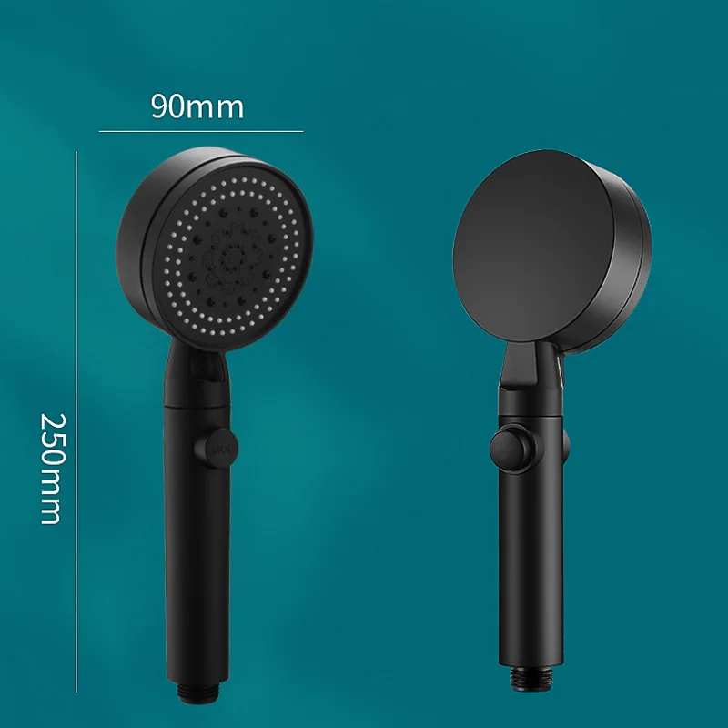 MIJIA 5 Modes Adjustable Black Bath Shower Head High Pressure Water Saving Shower Stop Water Shower head Bathroom Tool 6