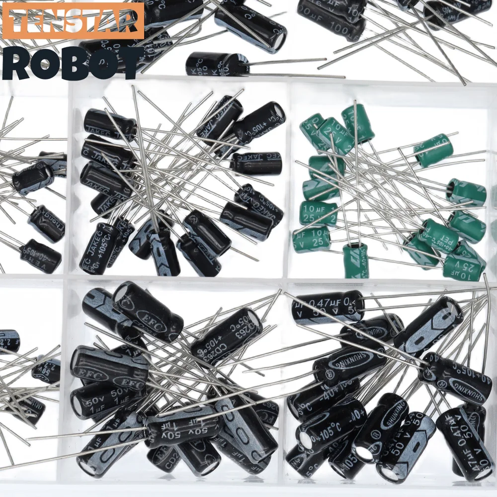200pcs Radial Electrolytic Capacitor Set 15Values 10V 16V 25V 50V 0.1uF-220uF electrolytic capacitor