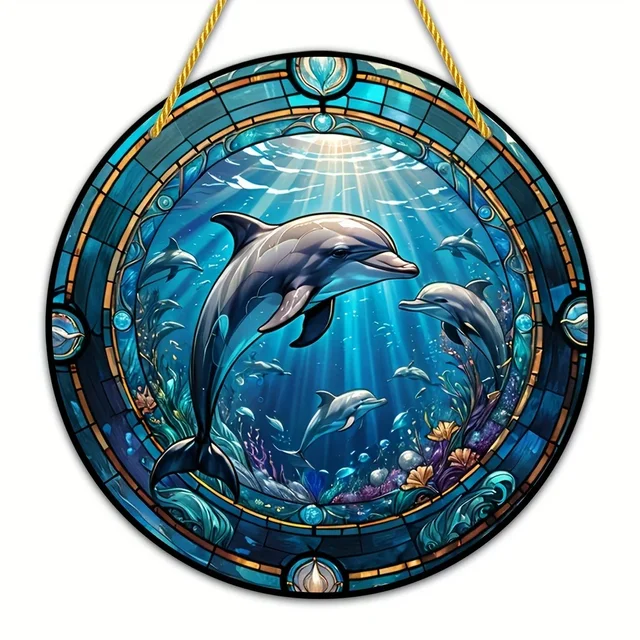 Dolphin Acrylic SunCatcher - 2 sizes