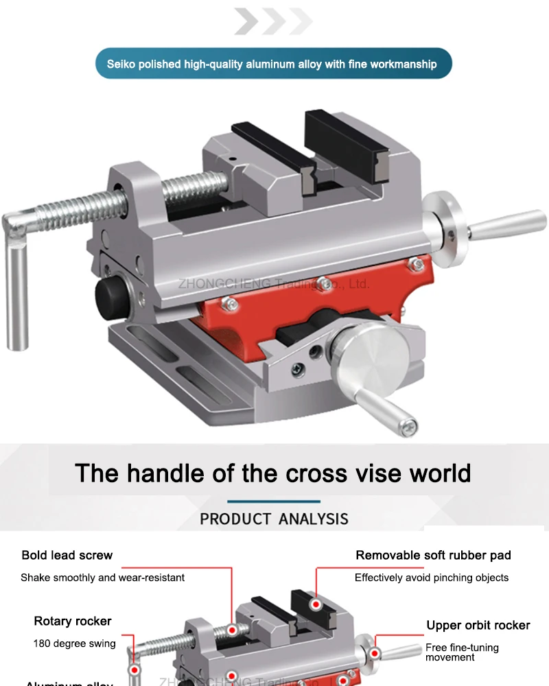 Multifunctional cross flat jaws Household mini table vise clamp table work table