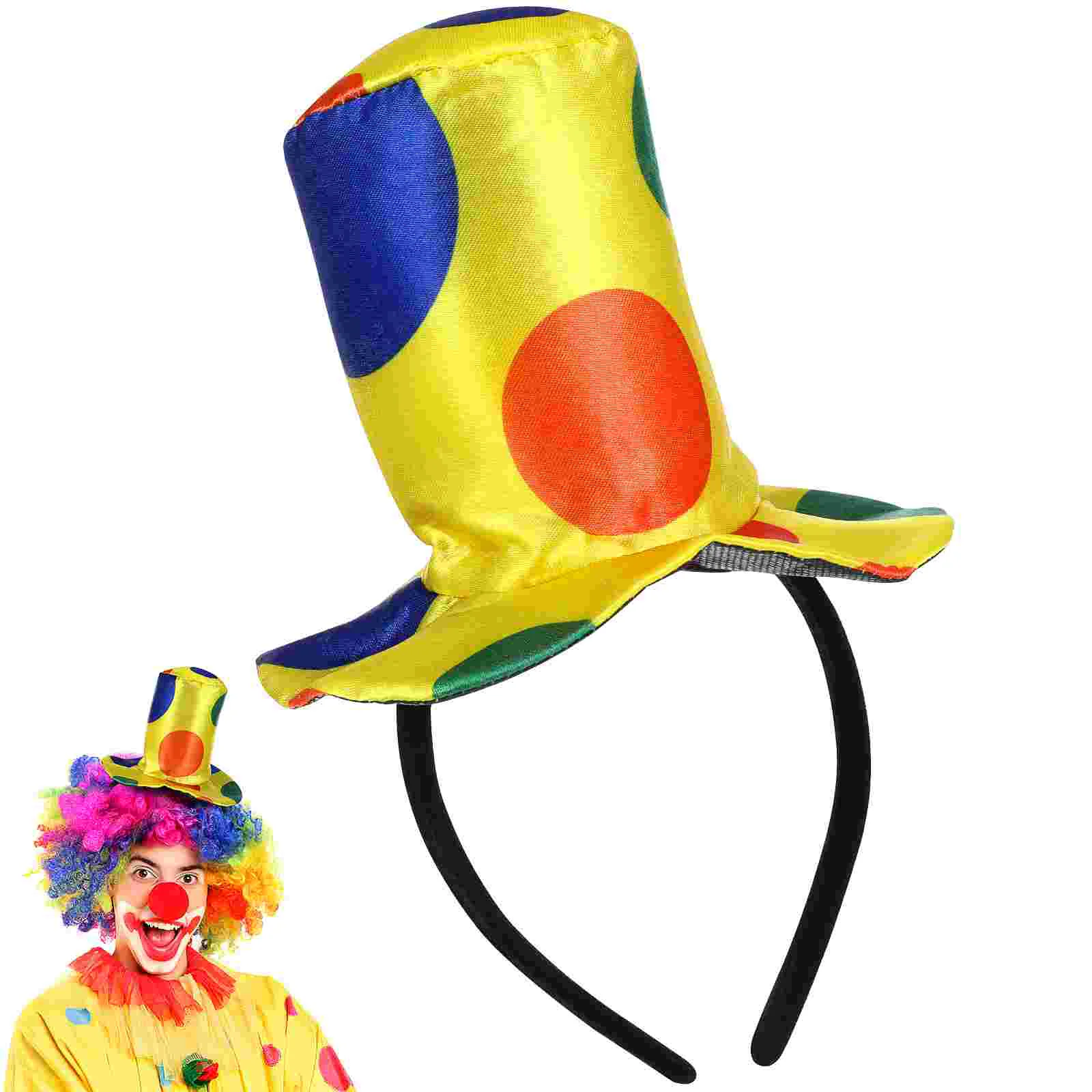 

Jester Headband Clown Hat Headwear Headband Hair Hoop Funny Clown Headdress for Halloween Carnival Adult
