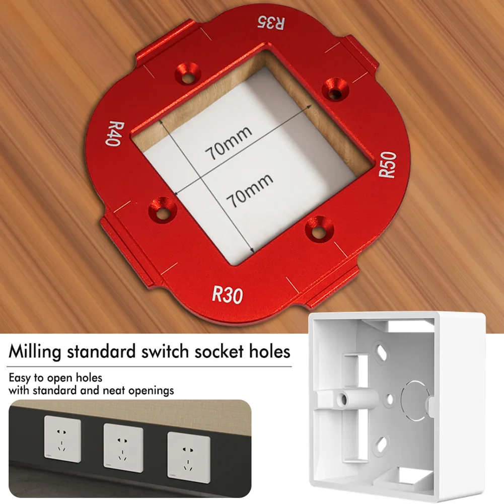 Woodworking Router Templates R10-R25/R30-R50 Radius Jig Arc Angle Positioning Template Corner Radius Positioning Hand Tools