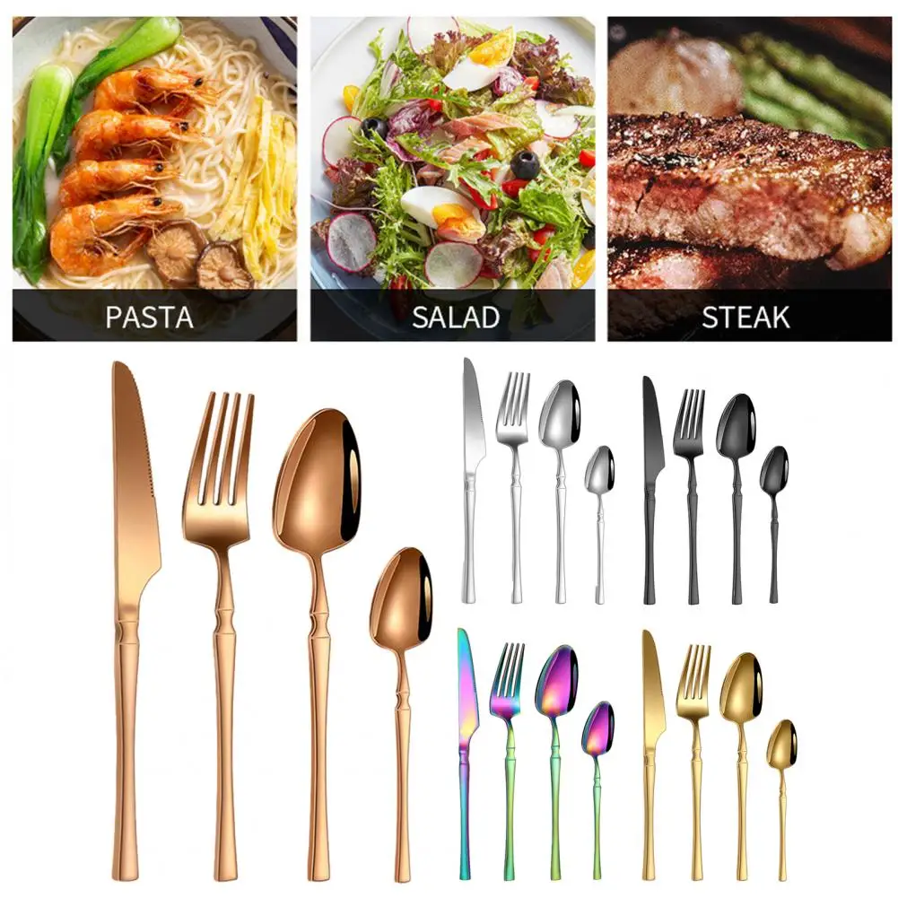 

Durable Stainless Steel Utensils Stainless Steel Cutlery Set for Home Parties Heat Resistant Tableware for Elegant Dining Forks