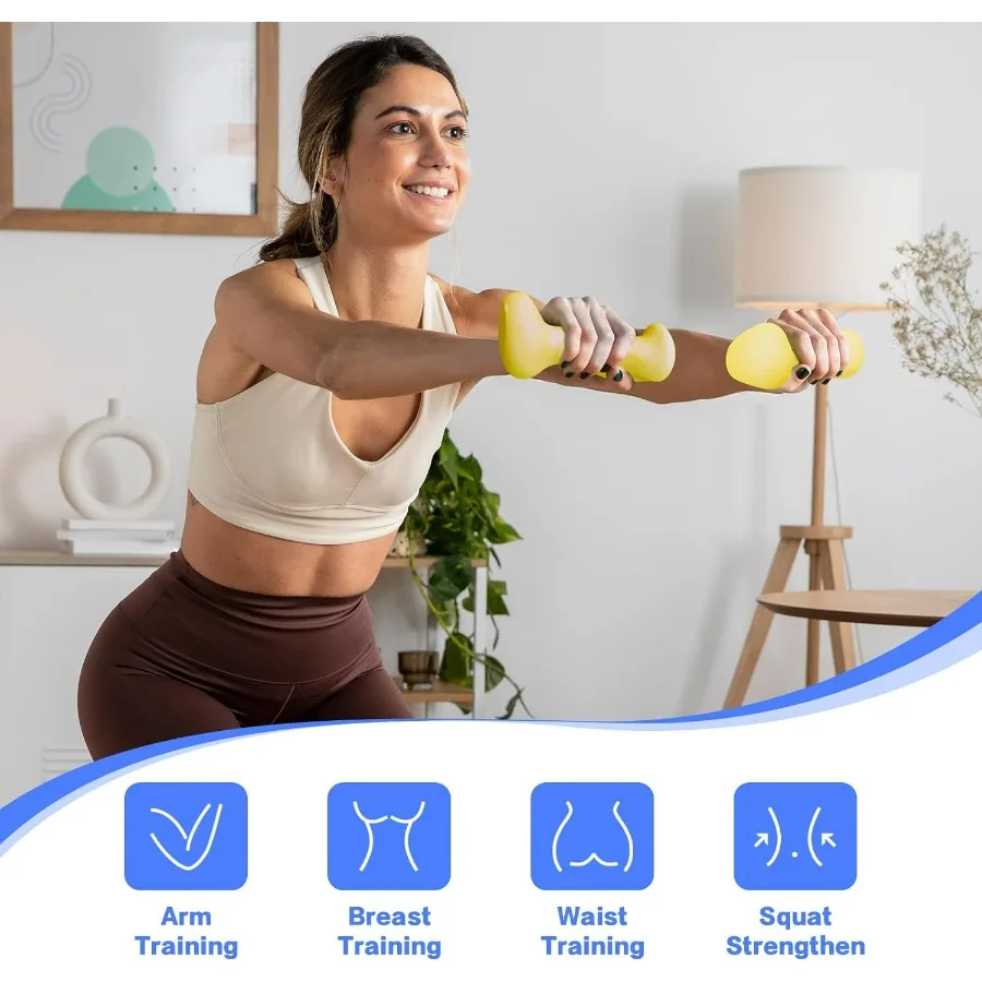 Ergonomic Dumbbells Weights Set-Hand Weights for Women at Home, Ear Dumbbells Weights for Pilates, Yoga, Jogging,Strength Traini