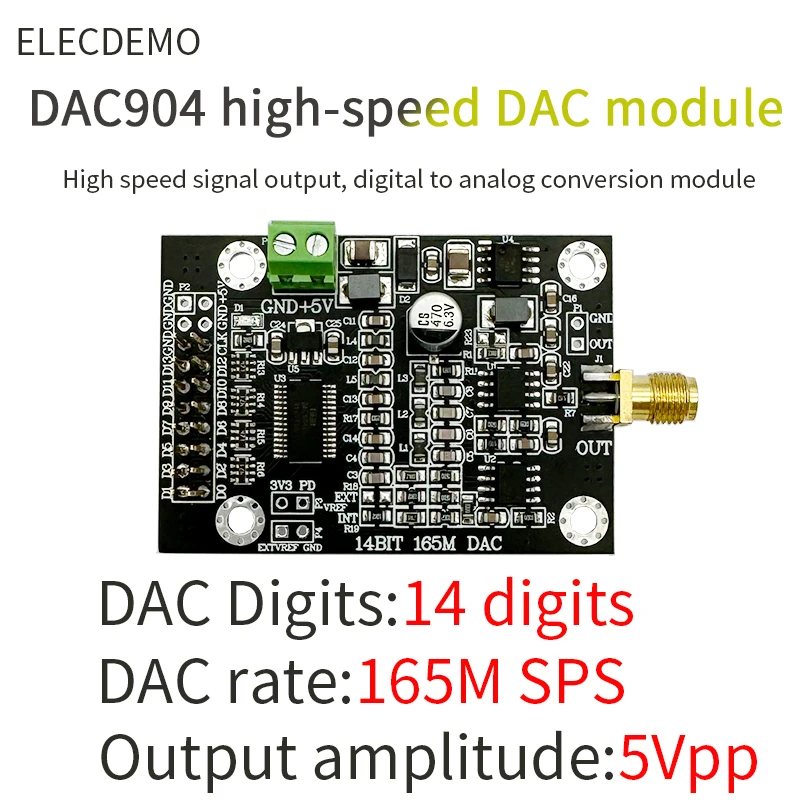 Fpga Desenvolvimento Waveform Generator Módulo Dac de Alta Velocidade Paralelo de 14 Bits Amostragem 165m para Dac904