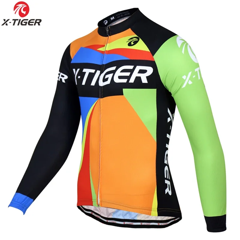 thumbnail image 1 of X-Tiger Warm Pro - Maillot de ciclismo térmico de invierno para hombre, ropa de manga larga para ciclismo de montaña, 1 of 5