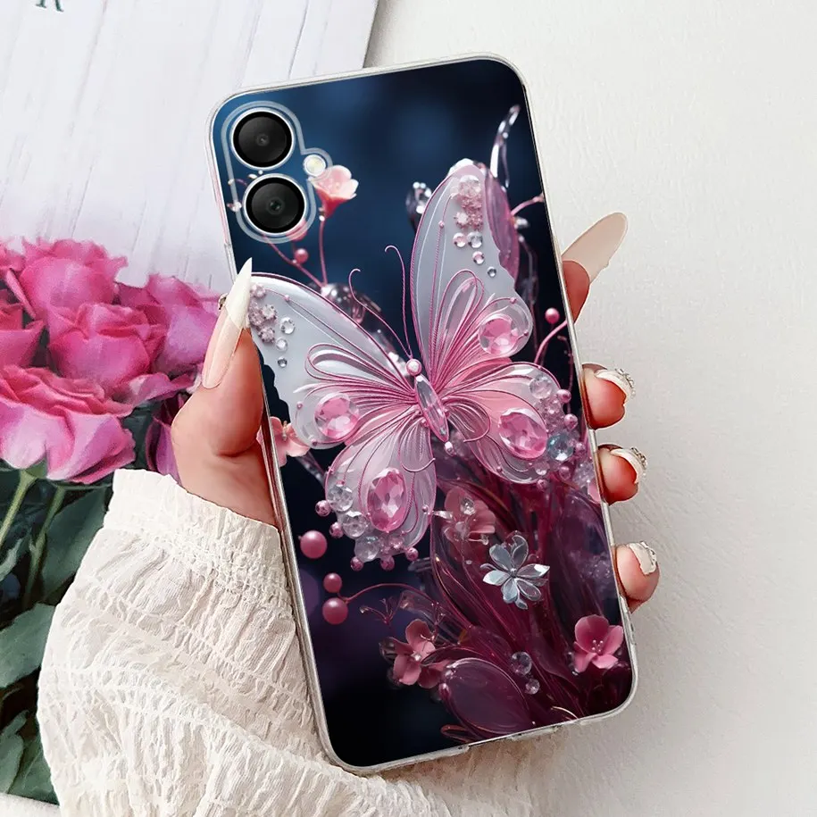 Floral Love Heart Soft Silicone Phone Case - Elegant TPU Cover