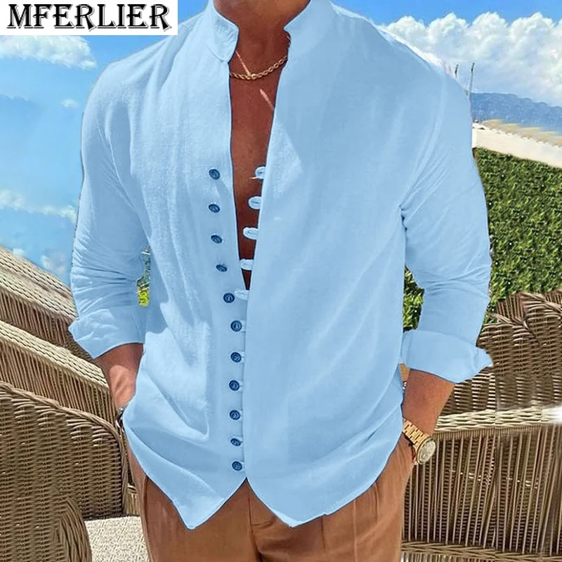 

Винтажные льняные рубашки для пляжа, гавайская модель, сезон весна-лето