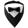 Sucado Bow Tie Dog Collar Tuxedo Bandana Adjustable Formal Puppy Triangle Neck Wear for Wedding Birthday Dress-up Cosplay Party 5