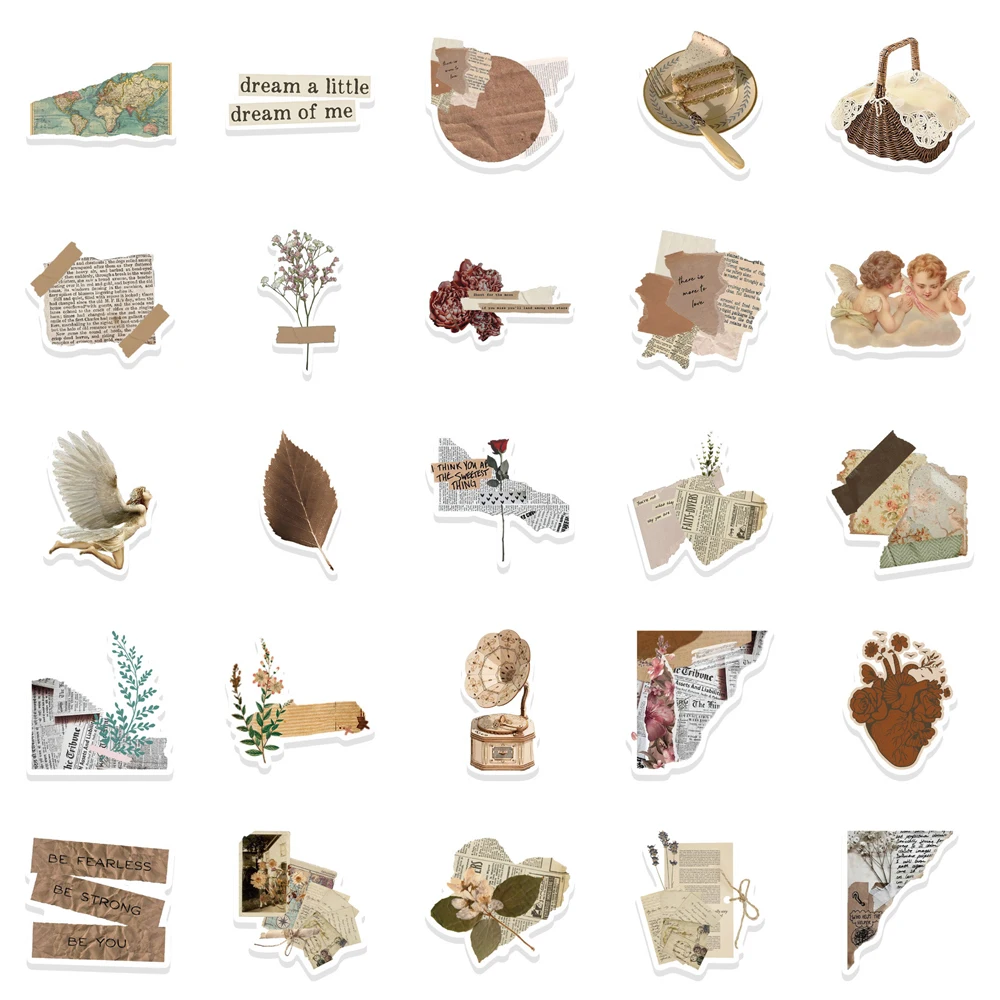 Рисунок 5 - винтажные наклейки-коллажи