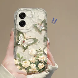 Shockproof Flexible TPU Case with Butterfly Design for OPPO A6t 5G (HFNYWHD009)