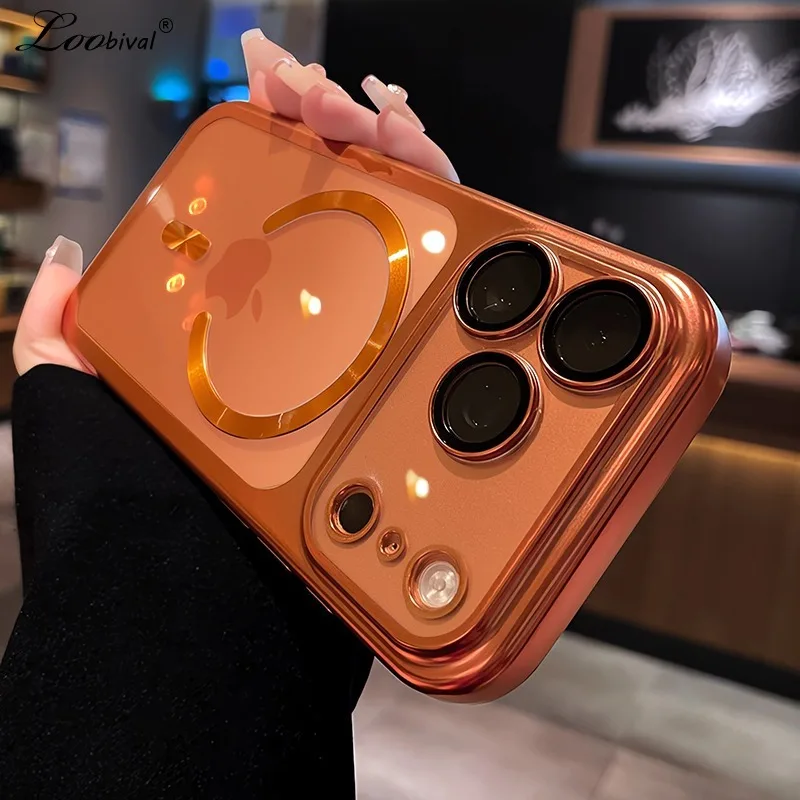 حافظة رفيعة شفافة غير لامعة لهاتف آيفون 17 برو ماكس 17 برو برو برو ماكس بطلاء مغناطيسي للكاميرا غطاء حماية ناعم من البولي يوريثان الحراري