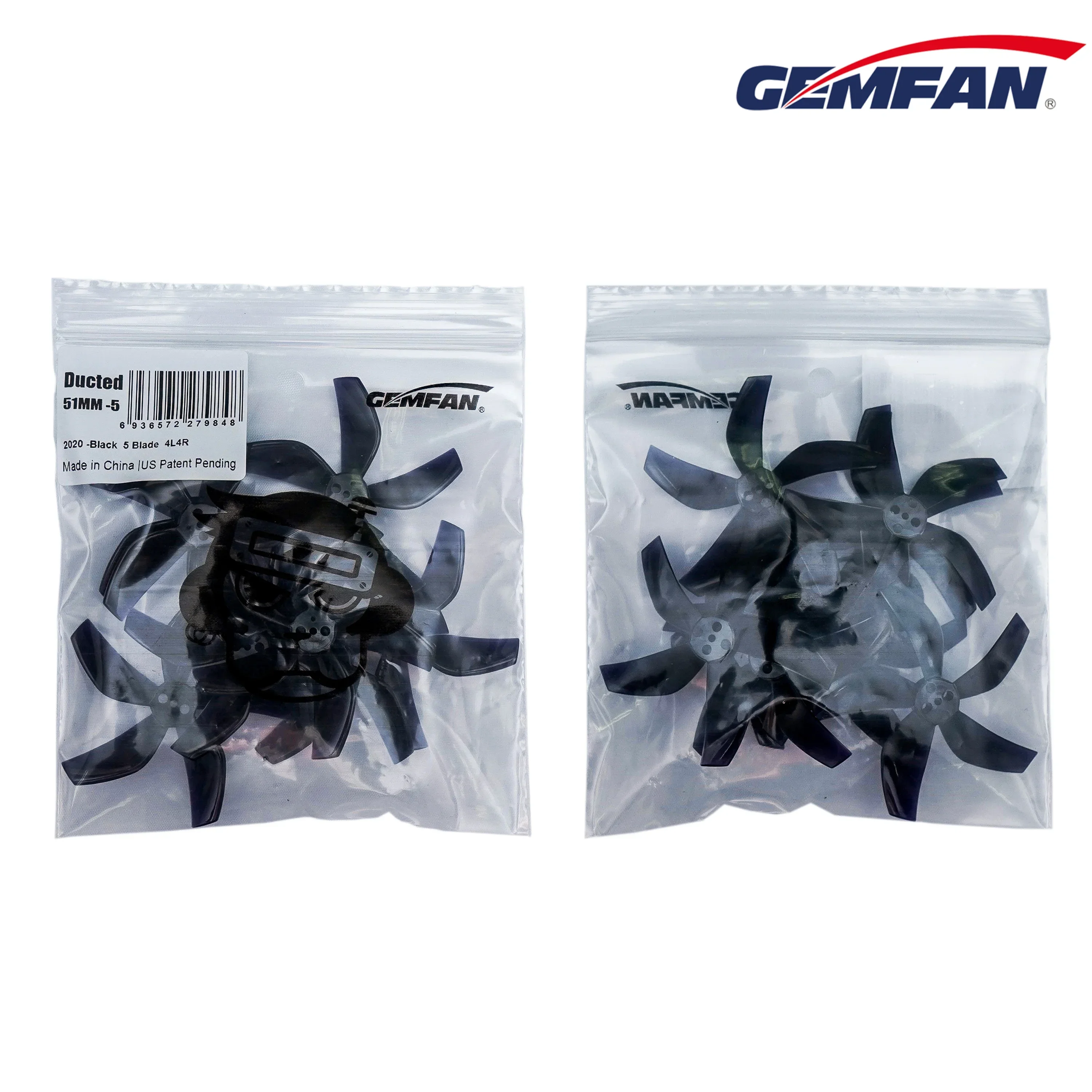 4 Paar 8 Stück GEMFAN D51 2020 2x2x5 2 Zoll 50,3 mm 5-Blatt-PC-Propeller 1,5 mm für RC FPV Racing Freestyle Tinywhoop BETA85X Drohne – Detail 5