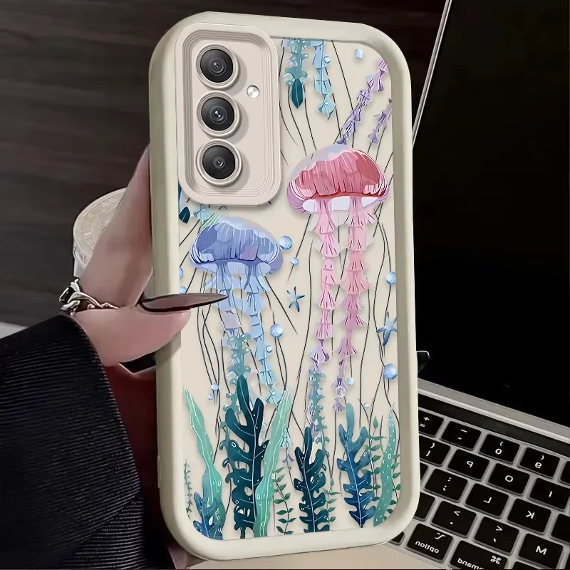 Luxury Blue Pink Jellyfish Phone Case Cover