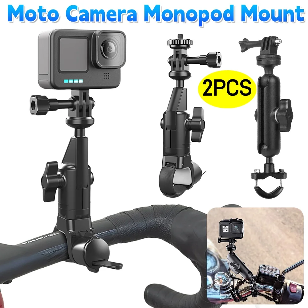 1/2PCS Motorcycle Bicycle Holder 360 Rotating Bicycle Handlebar Stand Camera Mount Bracket for Insta 360 X2 X3 X4 Go Pro 12 11 1