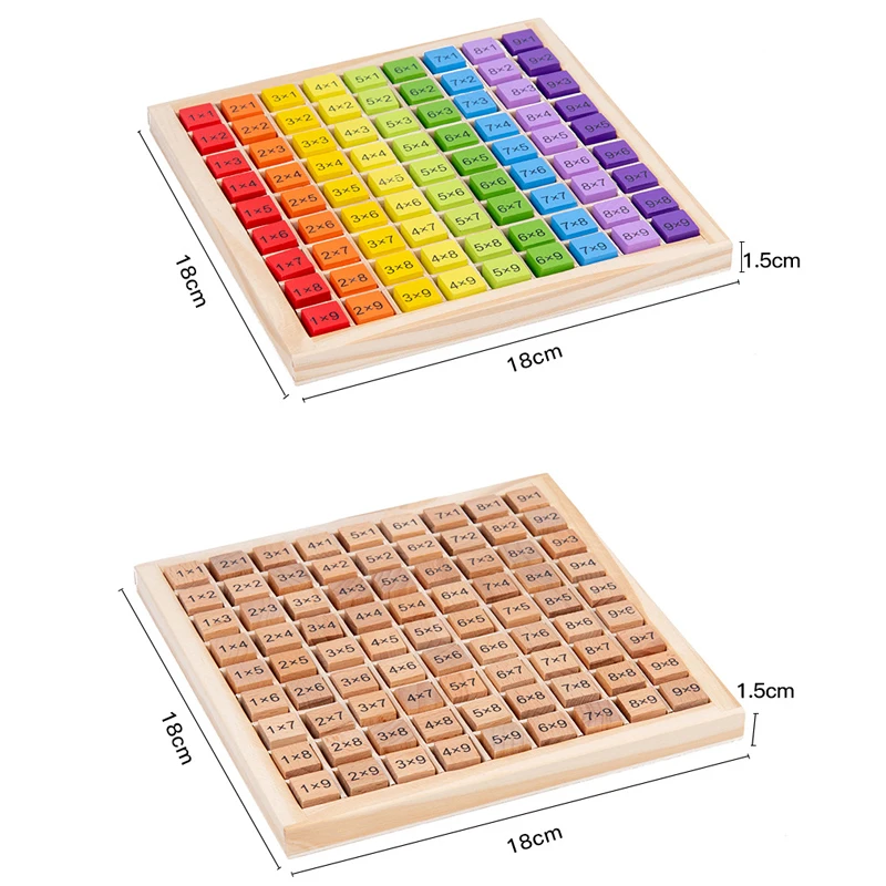 Montessori Educational Wooden Toys For Children Baby Toys 99 Multiplication Table Preschool Math Arithmetic Teaching Aids Gift 6