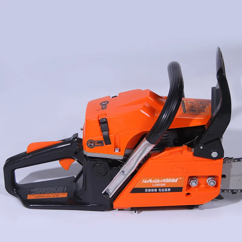 High Power Gasoline Chain Saw 52CC Felling Saw Garden Cross Border Red And White Multi-functional