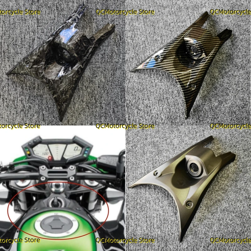 Motorcycle Ignition Key Case Cover Panel Fairing Cowl Fuel Tank Middle Cover for Kawasaki Z800 2013-2015 -