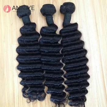 Fasci di capelli umani ad onda profonda 1/3/4 pacchi affare capelli malesi tesse estensioni dei capelli umani ricci al 100% capelli vergini da 10-30 pollici