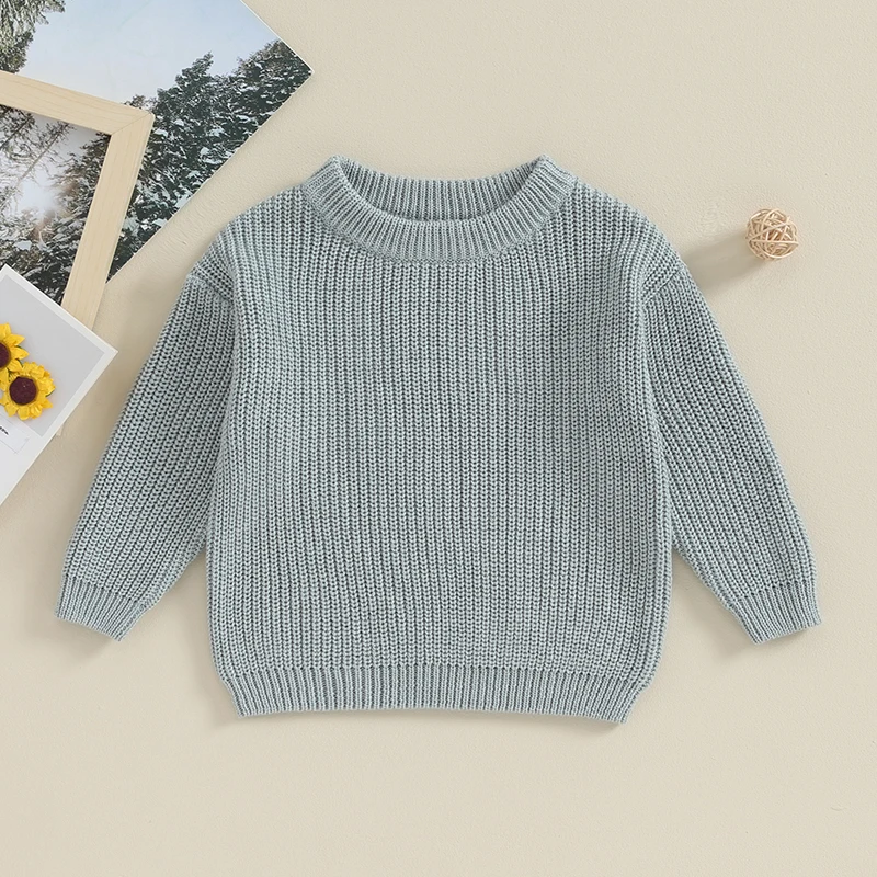 AutumnBabyGirlsBoysSweatersCoatKidsKnittingPulloversTopsBabyBoysGirlsSolidColorBasicCottonLongSleeveSweater_voghion.com