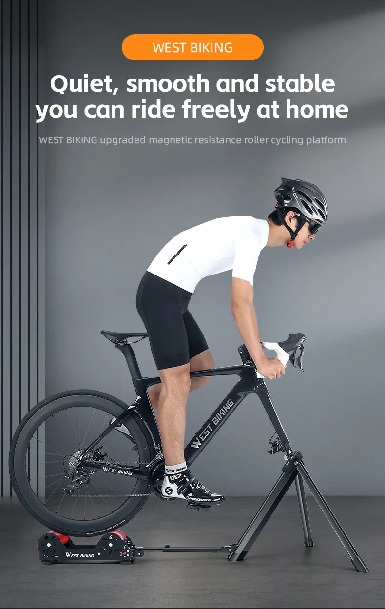 Description Picture 2 of itemWEST BIKING Bicycle Trainer Daily Exercise Magnetic Resistance Roller Training Stand Road MTB Home Bike Roller Cycling Parts