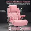 Big and Tall Office Chair 500lbs - Adjustable Headrest&Lumbar Support, 3D Flip Arms, Large Wheels &Heavy Duty Metal Base 6