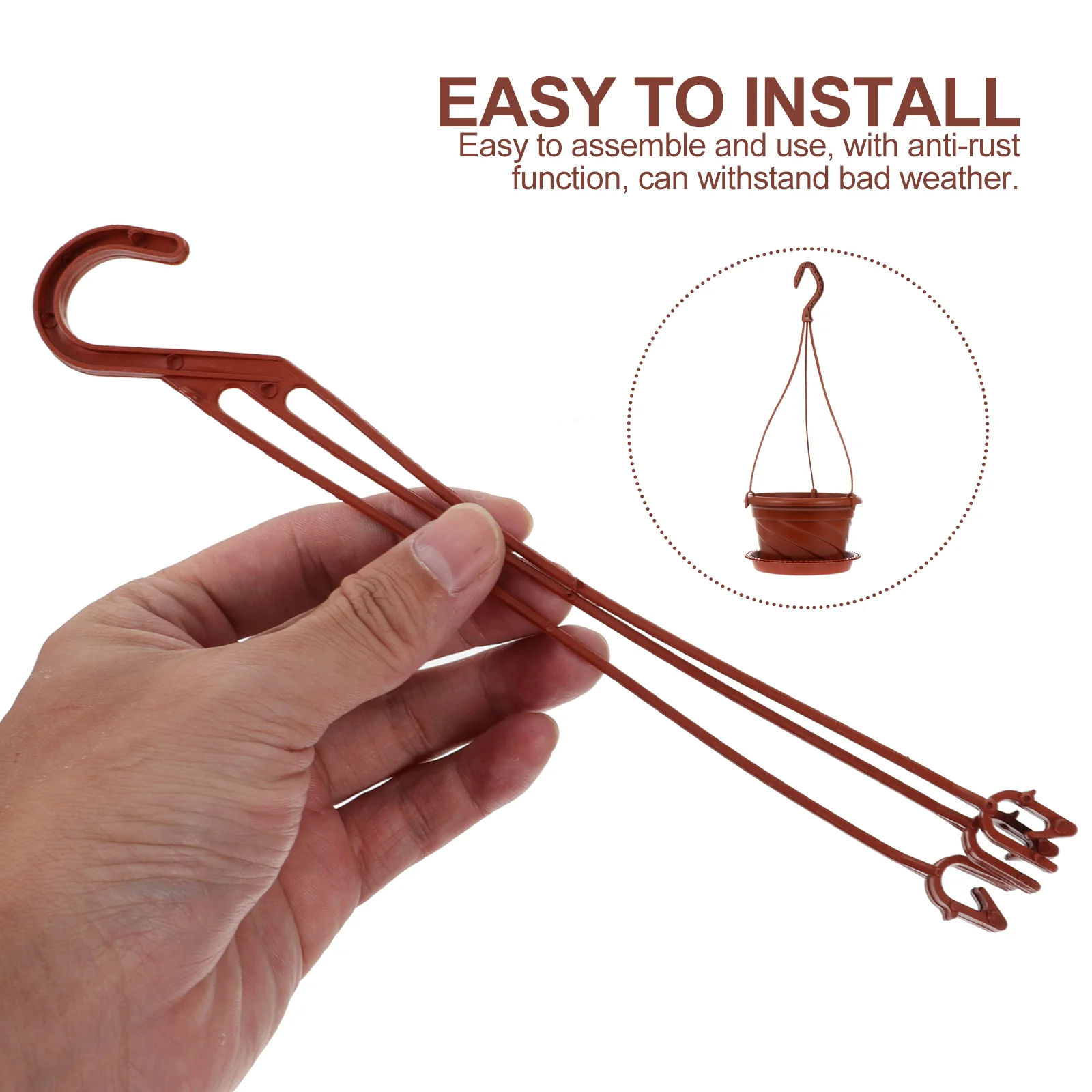 

50 Pcs Wall Hanging Hanger Hook Plastic Plants for Indoors Chain Bird Feeders Raw Material Flower Holders