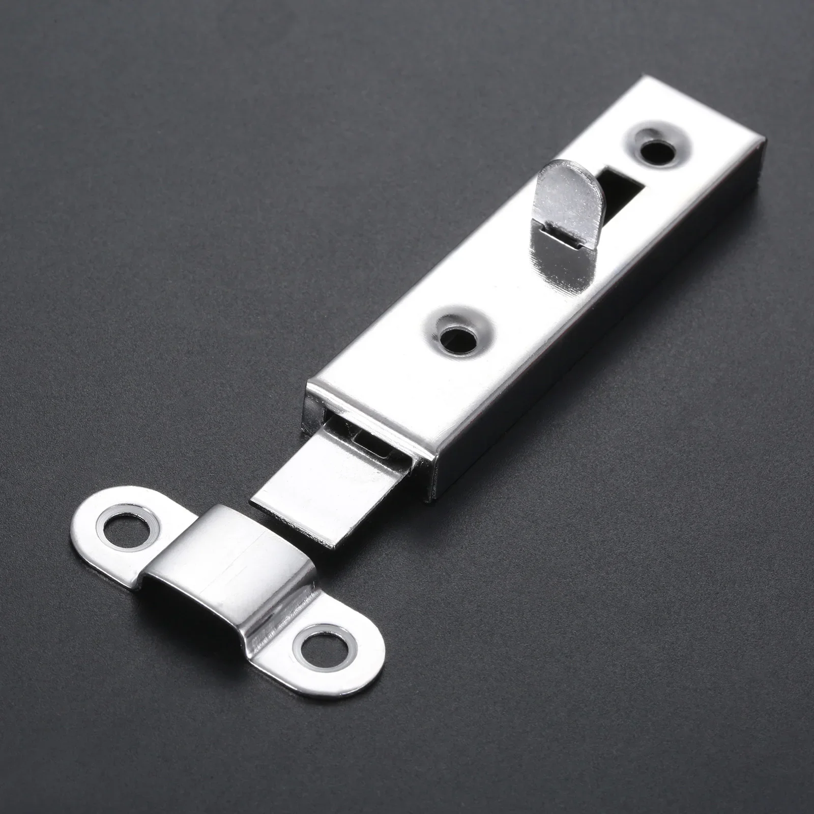 Door Latch 1pc Door Window Security Bolt Button Open Lock Latch Home Hardware with Screws 61*16mm Metal