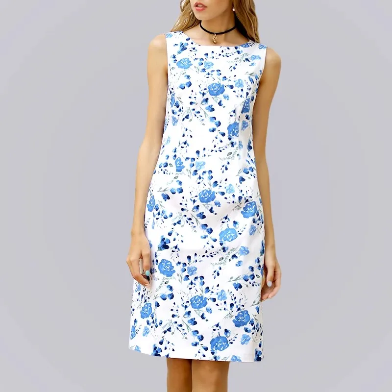 

Новинка весна-осень 2023, большая майка без рукавов, ТРАПЕЦИЕВИДНОЕ белое ароматизированное хлопковое прямое платье с принтом в виде бочонка, женская одежда