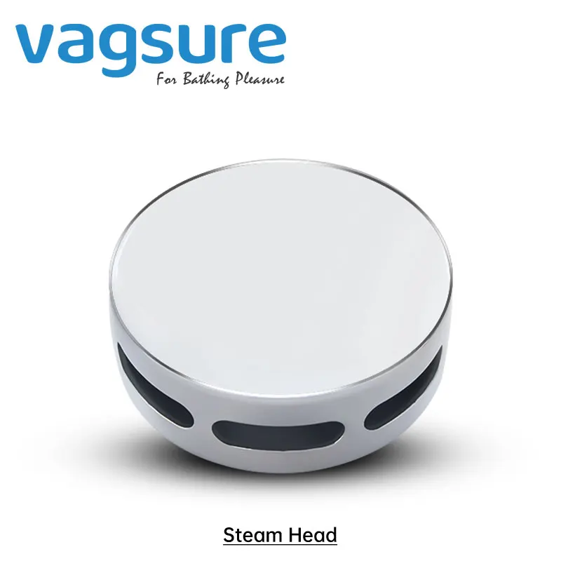 Stainless Steel Polished Sauna Steam Head Steam Head Nozzle With Fragrance Oil Pocket G1/2" G3/4" Diameter 7cm Round Shape
