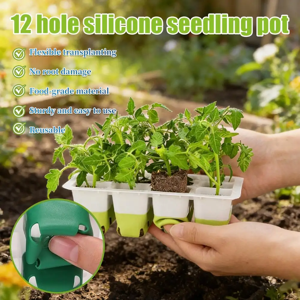 Eco-Friendly Silicone Seedling Starter Trays