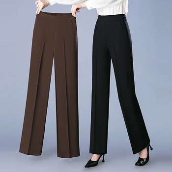 High Waist Wide Leg Pants Women's plus Size Straight Leg Casual Long Trousers Spring Autumn New Sle Korean Sle 1