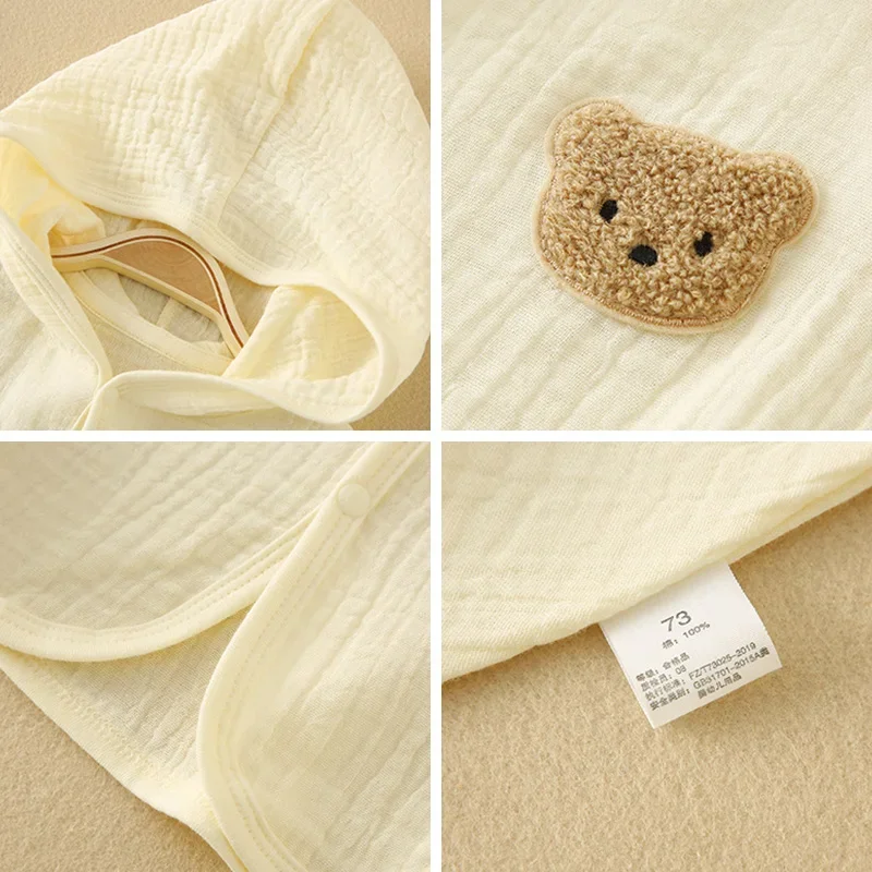 Summer Baby Cloak Sun Protection Hooded Cloaks Cute Bear Bunny Print Kids Clothes for Boy Girl Breathable Outdoor Sunscreen Coat