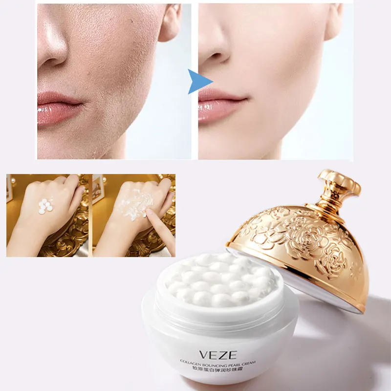 

Pearl Face Cream Hyaluronic Acid Moisturizer Anti Wrinkle Aging Cream Collagen Whitening Nourishing Day Cream Face Skin Care