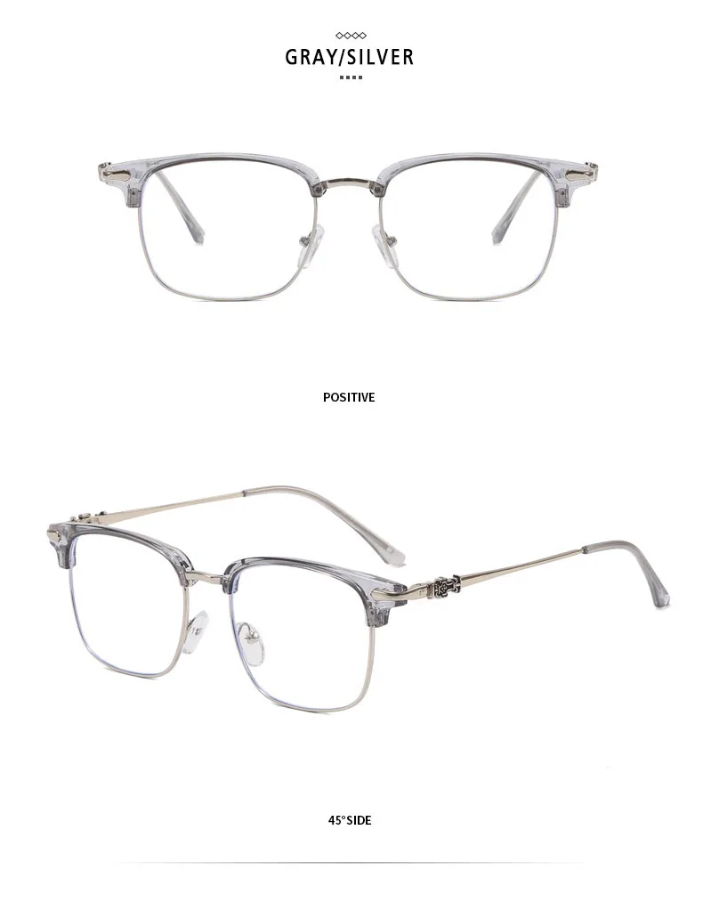 Blue Light Glasses - O-Q CLUB Square Eyeglass Frame with Anti-Reflective Lenses