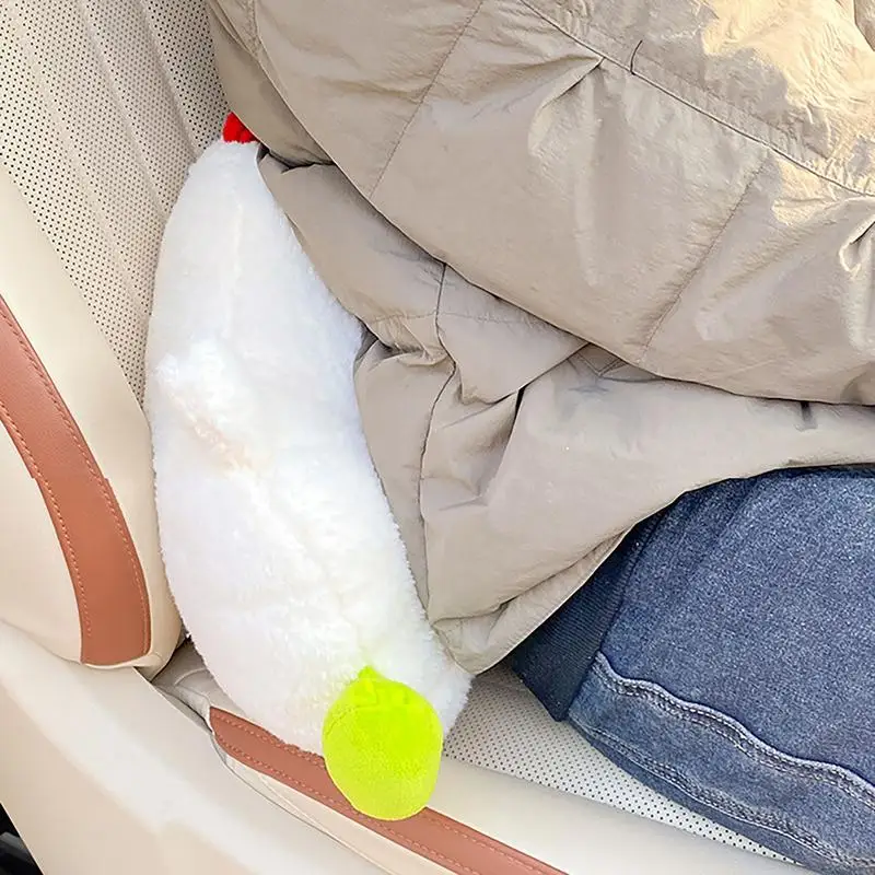 차량용 부드러운 여행용 허리 베개, 팽창식 목 베개, 닭 부드러운 봉제 요추 쿠션, 목 베개, 허리 베개