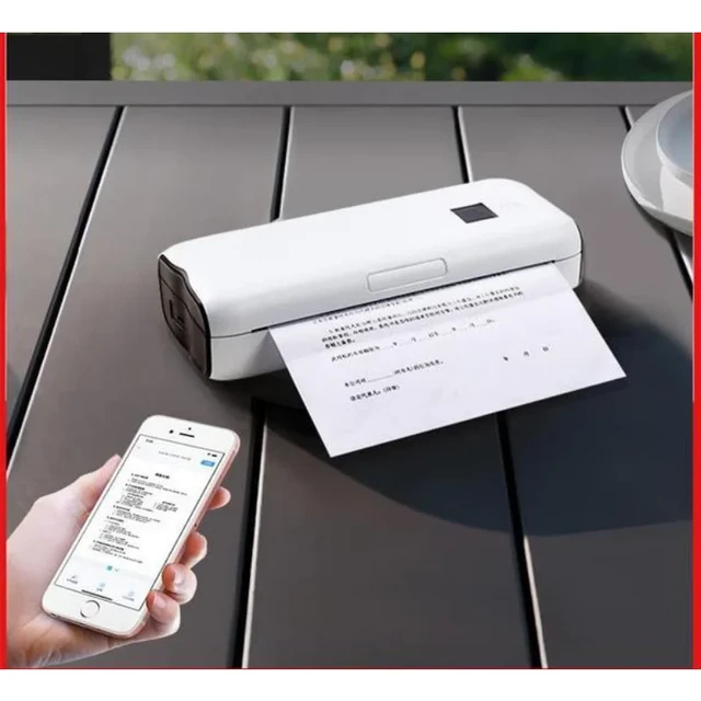 A4 Paper Portable Thermal Printer 216mm Wireless Bluetooth Printer  Compatible With Android iOS Laptop For Travel Office - AliExpress