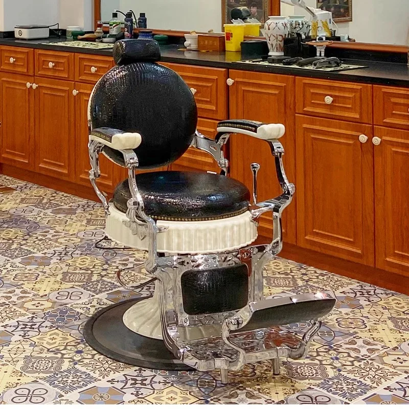 Ergonomic Barber Chairs Facial Swivel Beauty Comfortable Stool Esthetician Metal Chair Hair Silla De Barberia Luxury Furniture