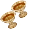 2 Pcs Pots for Plants Wrought Iron Vase Desktop Floral Tabletop Flower Vessel Retro Flowers Golden 2