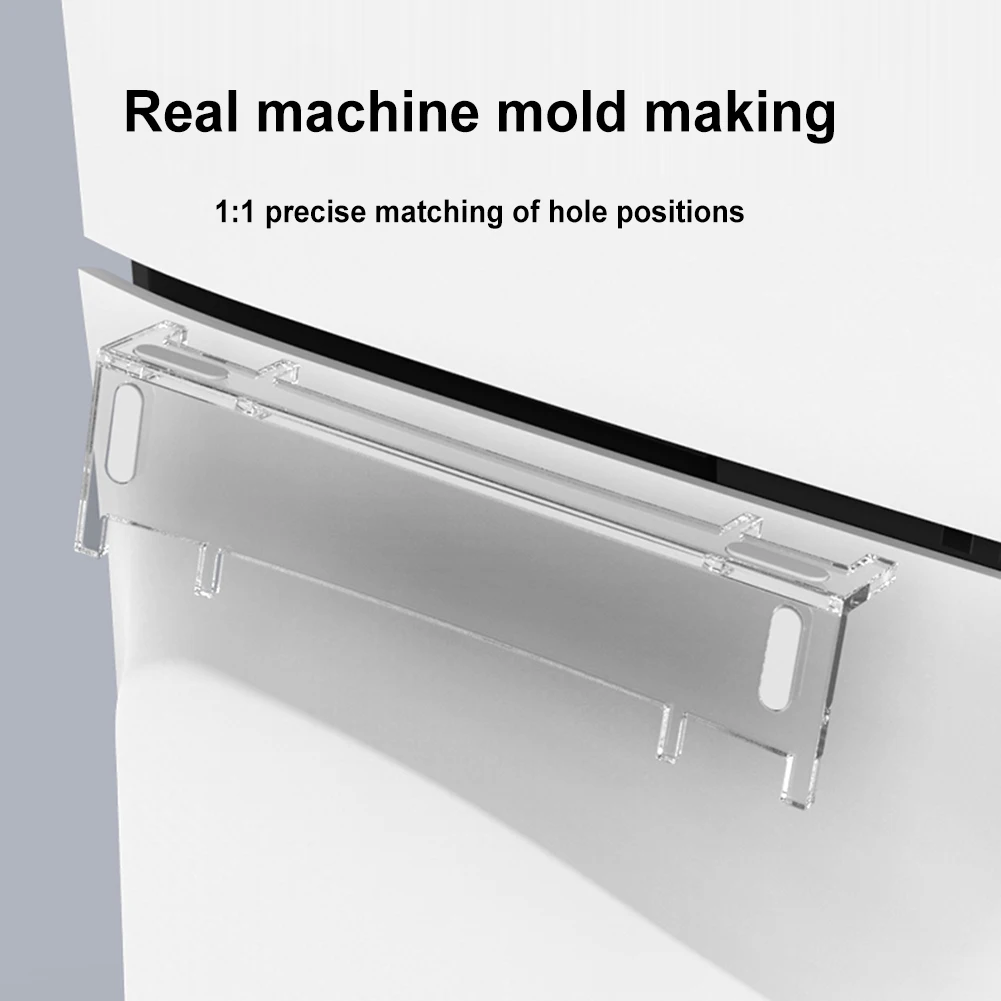 Horizontal Console Holder Desktop Base Support Holder Transparent Host Storage Rack Save Space for PS5 Slim Disc&Digital Edition