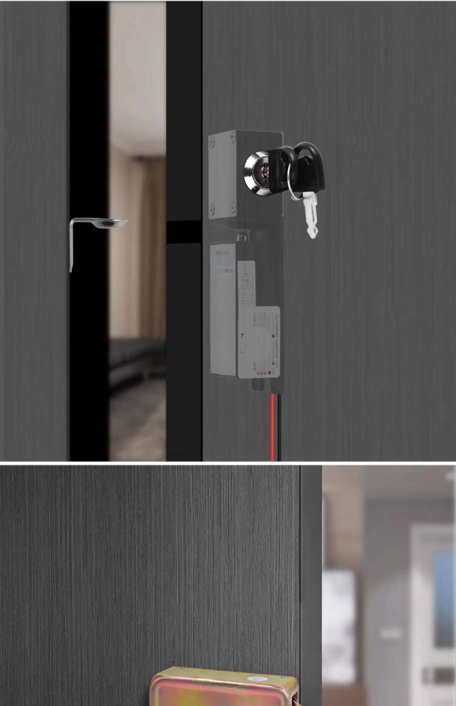 concealed electromagnetic lock 12V24V electronic door lock small cabinet lock el