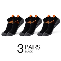 Organic Cotton Breathable Sports Ankle Socks - 3 Pairs - EU36-42 (3 Pairs Orange)