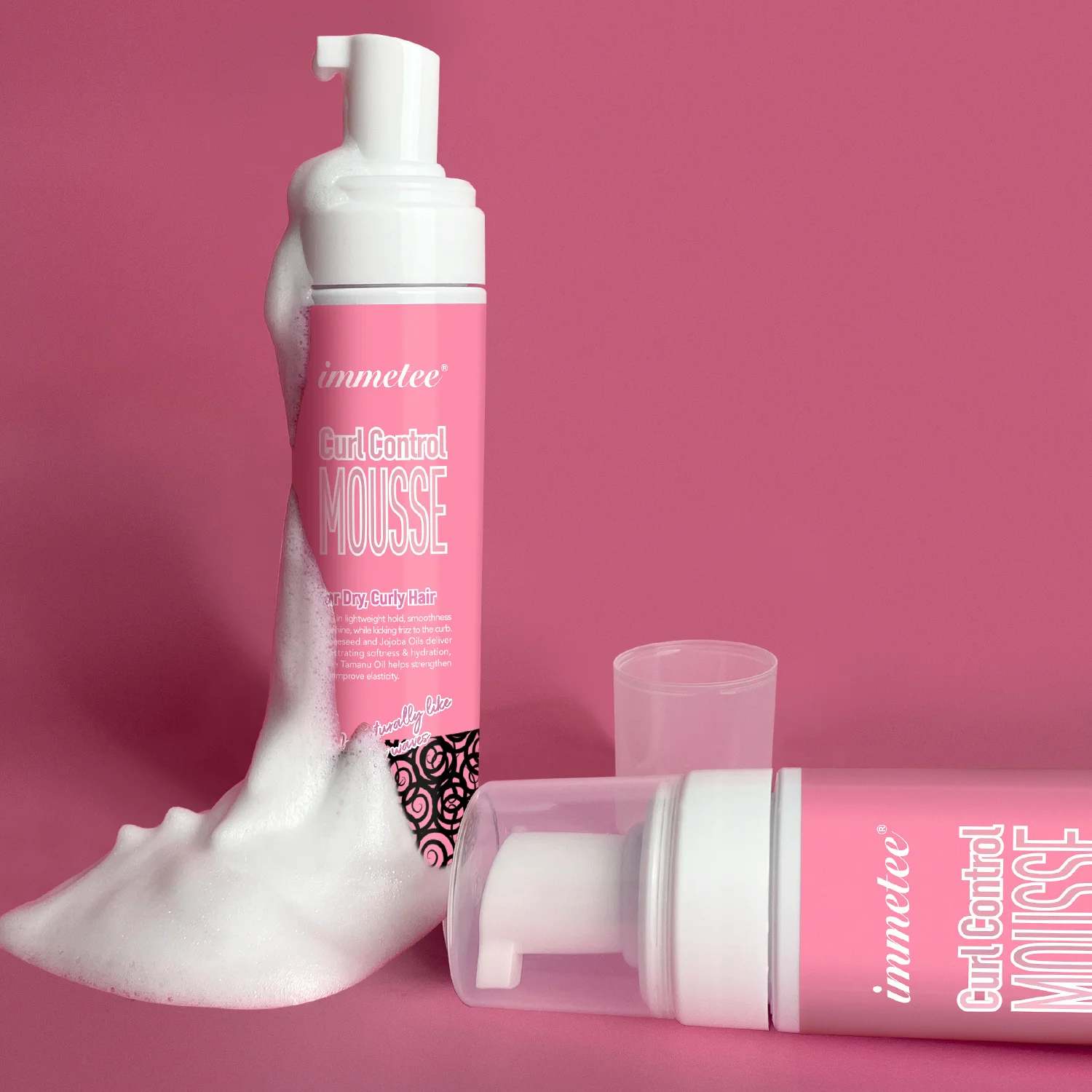 Description Picture 4 of item200ml Curly Hair Mousse Strong Hold Hair Foam Mousse Frizz-free Professional Styling Mousse For Wig Braids Women Men Kids