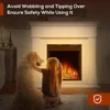 43” Electric Fireplace Mantel Wooden Surround Firebox, TV Stand with Freestanding Electric Fireplace, Remote Control 3