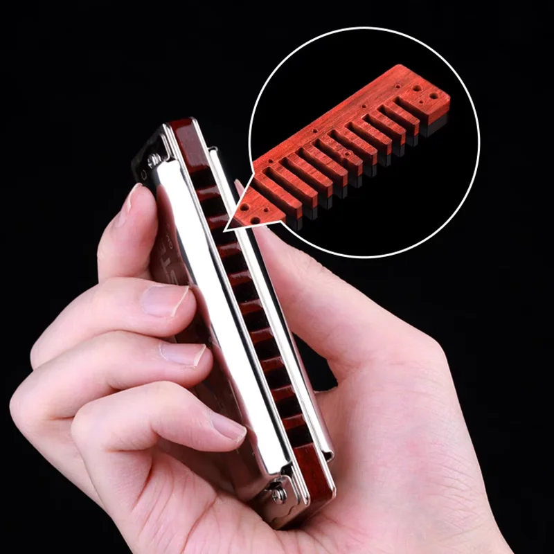 JDR Blues Harmonica The Gentle Monster GM-1920 Harp Stainless Steel Cover Wood Comb Armonica Professional Musical Instrumentos For diatonic harmonica,chromatic harmonica,kids harmonica,mouth harp