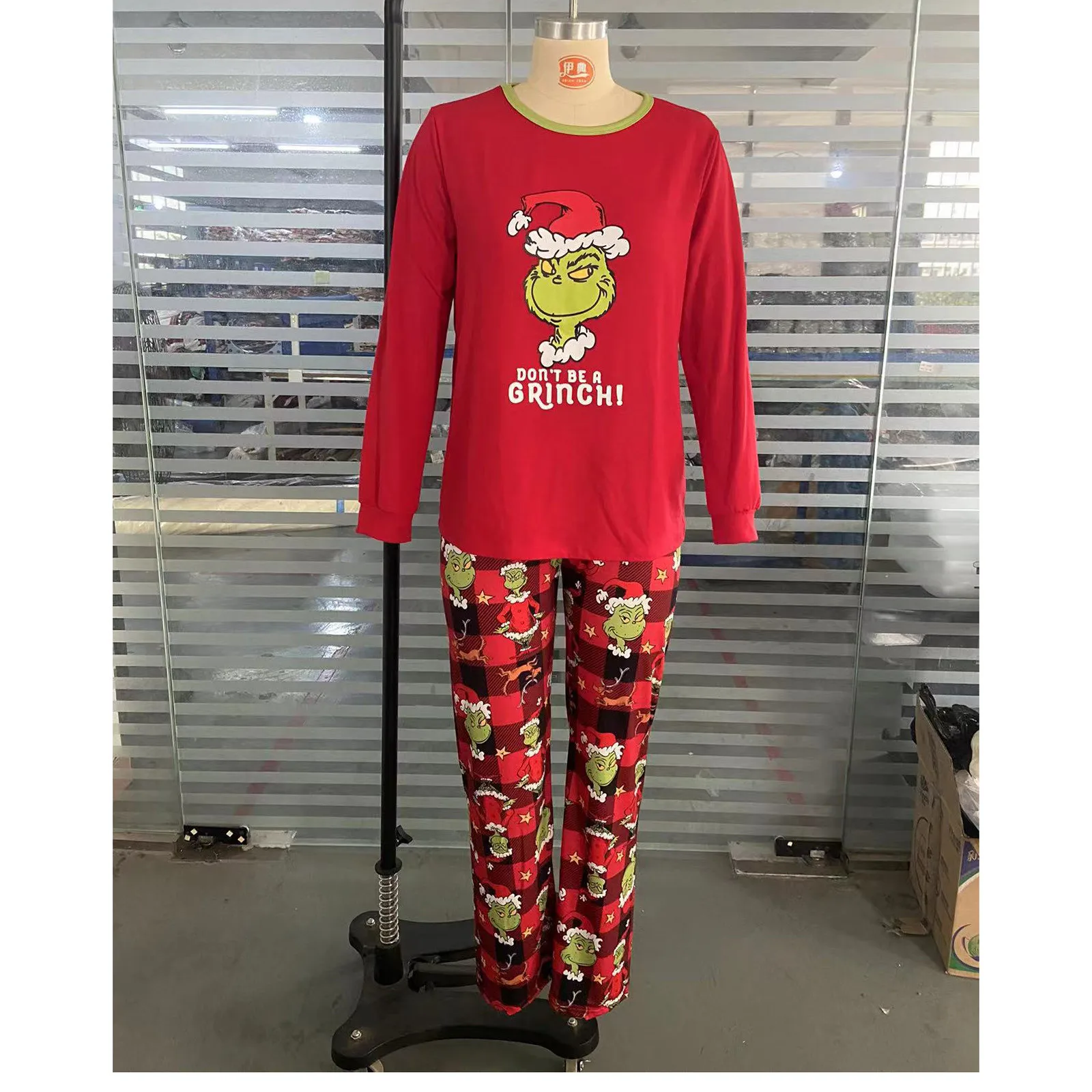 Christmas Family Matching Pajamas Set for Mother Dad Cartoon Print Home Clothes