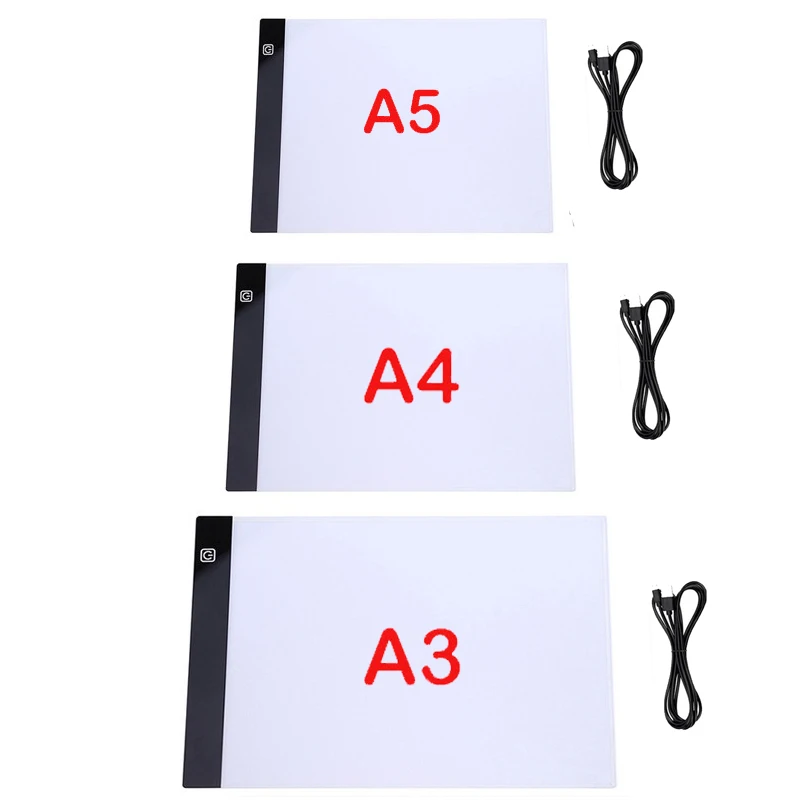Elice A2 A3 A4 A5 ultra thin LED Drawing Digital Graphics Pad USB LED Light pad drawing tablet Electronic Art Painting