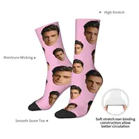 Chaussettes avatar personnalisées pour hommes et femmes, chaussettes photo personnalisées, chaussettes photo personnalisées, cadeaux personnalisés 5