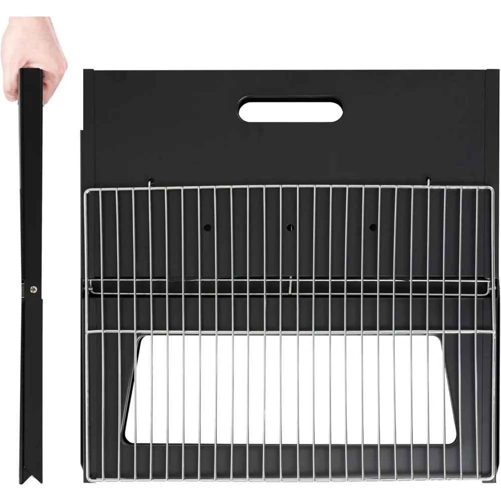 1pc Notebook BBQ Grill Cooking Bars Instant Foldable & Easy Portability For Outdoor Barbecues Camping Traveling Picnics Garden 4